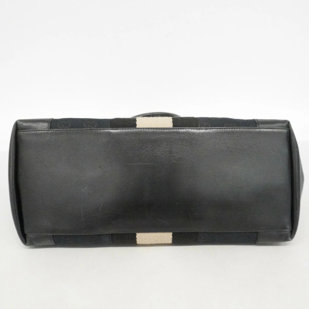 Gucci Tote Bag GG Canvas Black Silver Hardware - Picture 3 of 8